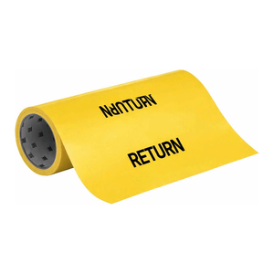 เครื่องหมายท่อแบบม้วน Brady RETURN Roll Form Pipe Marker - สำหรับระบุตำแหน่งท่ออุตสาหกรรม HVAC และท่อภายนอกอาคาร - Product Image 3