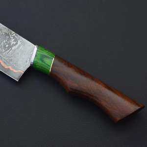 Couteau de chef en acier damas cuivré LEGACY BLADES de qualité supérieure, forgé à la main, manche en bois, ambidextre, couteau de cuisine traditionnel - Product Image 5