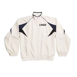 Ensemble de survêtement coupe-vent pour homme en nylon, veste de sport zippée pour le jogging, personnalisable - Product Image 4