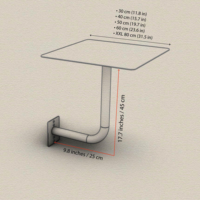 Table d'appoint murale en métal de style nordique moderne OEM, design flottant peu encombrant pour comptoirs de café/bar extérieur, personnalisable