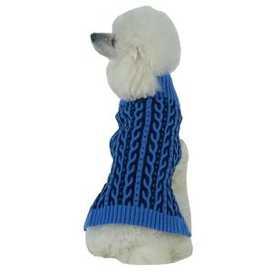 Maglione per Cani di Design Armonioso, Bicolore, Lavorato a Maglia con Cavo Pesante, Abbigliamento per Animali Domestici - Product Image 2