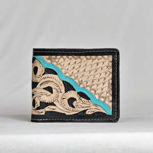 Cartera de Cuero Genuino Hecha a Mano con Grabado Serpentina, Cierre de Broche Vintage, Unisex, Multifuncional, Corta, Anti-Robo, Personalizada - Product Image 2