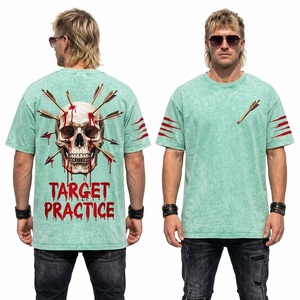 T-shirt Homme Vert Menthe 200 GSM Personnalisé avec Motif Flèche et Crâne pour Tir à l'Arc, Style Streetwear, Marque Privée, Vente en Gros, Fournisseur - Product Image 1