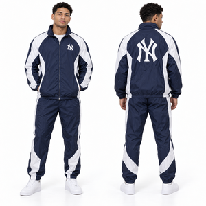 Ensembles coupe-vent deux pièces pour hommes, tenues d'équipe, uniformes de club, streetwear, mode, broderie personnalisée, commandes en gros, sérigraphie - Product Image 1
