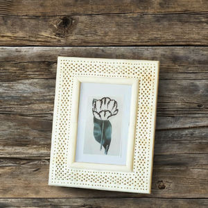 Marco de Fotos con Incrustaciones de Hueso Hecho a Mano, Tradicional, con Materiales Ecológicos, Ligero, con Acabado Suave, para Bodas, en Oferta - Product Image 4