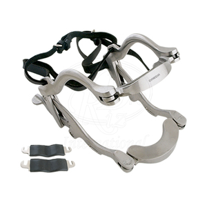 เครื่องมือตรวจช่องปากม้า Haussman Equine Dental Mouth Speculum ทำจากสแตนเลส พร้อมสายหนังและแผ่นรองเหงือก สำหรับสัตวแพทย์ม้า - Product Image 3