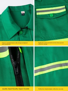 Overol de Trabajo Unisex de Algodón Ignífugo de Alta Visibilidad con Franjas Reflectantes, Resistente a Altas Temperaturas, Transpirable, Certificado CE - Product Image 6