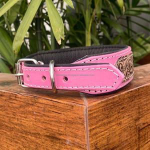 Nouveau collier de chien rembourré en cuir souple et confortable réglable de haute qualité en cuir de vache véritable collier pour animaux de compagnie pour petits chiens - Product Image 3