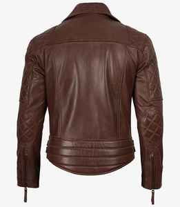 Wholesale Custom High Quality Premium Quality Cow <b>Leather</b> Bomber <b>Jacket</b> <b>Men</b> <b>Brown</b> Vintage Motorcycle Slim Fit Winter - Product Image 3