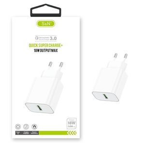 S N 18W ที่ชาร์จติดผนังแบบชาร์จเร็ว 3.0 สำหรับอุปกรณ์มือถือ - Product Image 1