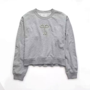 Sweat-shirt élégant pour femmes avec strass, en coton, tendance, mode quotidienne - Product Image 1