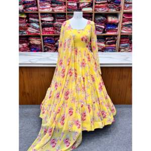 Designer XS Anarkali Robe et pantalon avec Dupatta Party Wear Look - Product Image 2