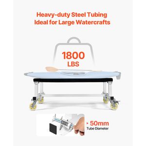 Carrello per Moto d'Acqua/PWC con Capacità di Carico di 816 kg, 4 Ruote Girevoli e 2 Freni, Piattaforma Fissa per Facile Spostamento - Product Image 2