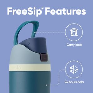 Borraccia Sportiva FreeSip in Acciaio Inox Isolato Senza BPA con Cannuccia per Viaggi - Product Image 2