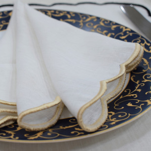 ผ้าเช็ดปากโต๊ะสี่เหลี่ยมขนาด 45x45 ซม. ทำจากผ้าลินินสีขาวล้วน 100% หรูหรา ทำมือ เป็นมิตรกับสิ่งแวดล้อม ปรับแต่งได้ เหมาะสำหรับตกแต่งบ้านและงานแต่งงาน - Product Image 1
