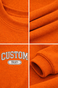 Sudadera de Invierno Naranja para Mujer, Diseño Personalizado, Corte Holgado, Cuello Redondo, Estilo Casual, Alta Calidad, 100% Algodón, Felpa Suave - Product Image 6