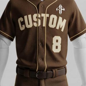Uniforme de Béisbol con Cierre de Botones y Manga Corta con Estampado Sublimado para Hombre, 100% Poliéster, de RIVIAN ATLANTIC, en Oferta - Product Image 6