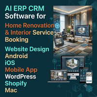 Software de IA para ERP y CRM para renovación del hogar y diseño de sitios web de reserva de servicios de interiorismo, aplicación móvil para Android e iOS, WordPress, Shopify, Mac