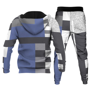 ชุดฮู้ดดี้พิมพ์ลายขนาดใหญ่ทรงหลวมพร้อมกางเกงขายาวทรงหลวม ชุดเซ็ตสองชิ้นสำหรับฤดูหนาว คอฮู้ด ผ้าโพลีเอสเตอร์ 100% ชุดวอร์ม - Product Image 3