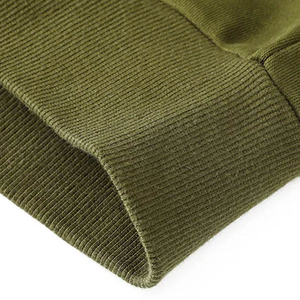 Sudadera de Hombre, Cuello Redondo, Manga Raglán, Color Verde Oliva y Negro, Corte Regular, Tejido de Punto, Color Sólido, para Otoño - Product Image 6