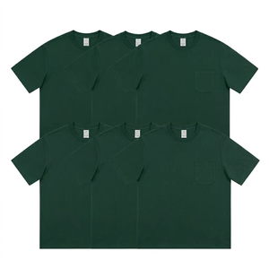 เสื้อยืดคอกลมโอเวอร์ไซส์ผ้าถักเนื้อหนา ปี 2026  มีกระเป๋าเสื้อ  โลโก้สั่งทำได้  ผ้าฝ้ายคุณภาพสูง สำหรับผู้ชาย - Product Image 4