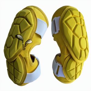 Genouillères rouge et bleu en EVA, épaisses, respirantes, absorption des chocs, protection complète, fermeture éclair, unisexe, toutes saisons, multisports - Product Image 3