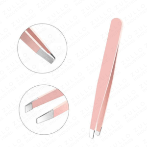 Pinzas Inclinadas para Cejas de Acero Inoxidable Rosa, Marca Privada Personalizada, Herramienta de Precisión para Dar Forma a las Cejas para Profesionales de Belleza - Product Image 4