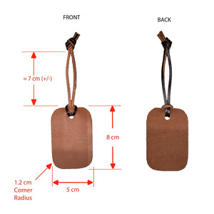 Parche Atrapacenizas de Cuero de Alta Calidad al por Mayor, Hecho de Cuero Vacuno Genuino con Acabado Marrón Envejecido para Múltiples Usos - Product Image 3