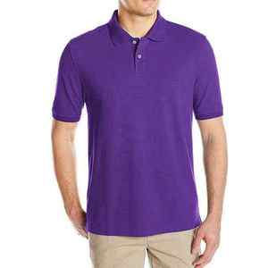 T-shirt Nouvelle Mode Sportswear Manches Courtes Coton Grande Taille Polos Homme Couleur Violette - Product Image 1
