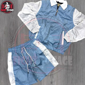Ensemble veste zippée et short en tissu mémoire, qualité supérieure, respirant, prix de gros, entièrement personnalisable, dernier style, nouveau style - Product Image 2