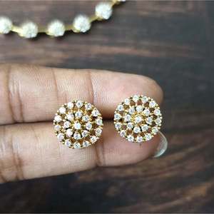 14K Gold Plated Pearl Designer Christian Necklace and Earring Set for Party - Product Image 2