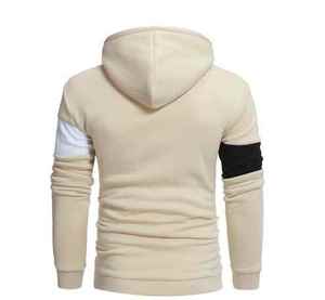 Sweat-shirt à capuche pour homme, couleur unie, coton tricoté, décontracté, pour l'automne, coupe classique, manches longues - Product Image 1