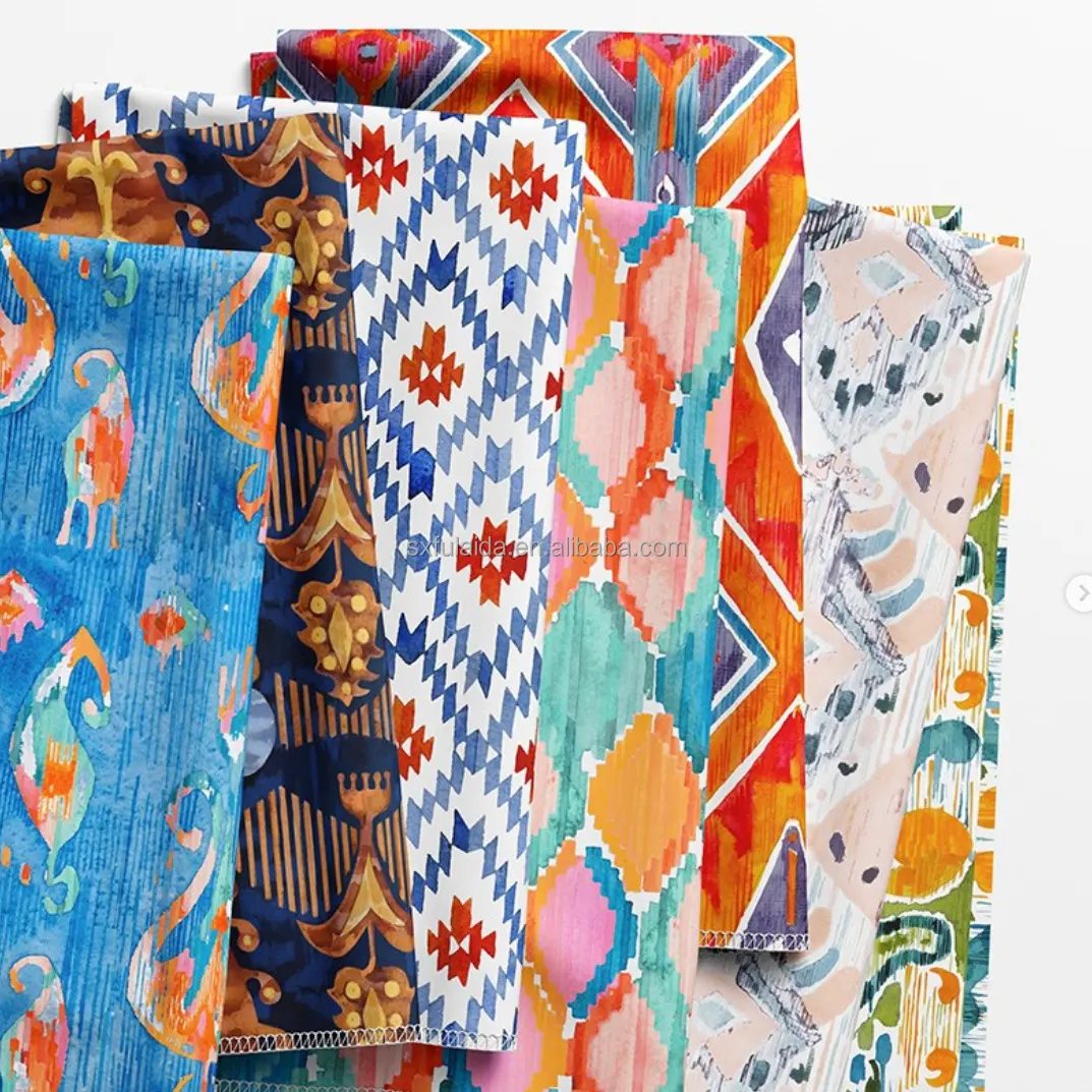 Oem Custom Organic Digital Print Spandex Fabric Super Soft Bamboo Fabric For Sofa Blanket