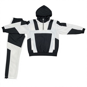 Conjunto Deportivo con Capucha para Hombre, Estilo Urbano con Bloques de Color, Secado Rápido, Transpirable, 100% Algodón Felpa, Ropa de Invierno - Product Image 5