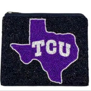 Monedero con Cierre, Monedero de Cuentas Hecho a Mano con Anillo Desmontable para Guardar Dinero y Tarjetas en Días de Partido - Product Image 1