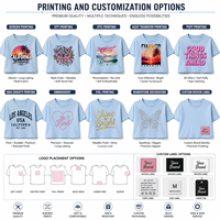 T-shirt court décontracté pour femme, manches courtes, col rond, 100 % coton, imprimé en relief, motif lettres mignonnes, style printemps-été