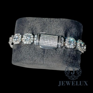 Pulsera de Tenis de Moissanita de Lujo de la Mejor Calidad, Plata de Ley 925, Joyería Fina para Regalo de Boda o Fiesta, para Compras al por Mayor - Product Image 4