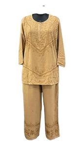 Buy hotselling Handmade <b>Women</b> Cotton <b>Kurta</b> <b>Set</b> with Embroidery 2 Piece Co-ord <b>Set</b> kurti - Product Image 6