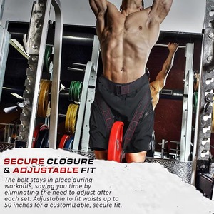 Ceinture de musculation en néoprène pour adulte, soutien dorsal pour la gym, le fitness, l'entraînement, la force athlétique, la musculation, équipement robuste - Product Image 6