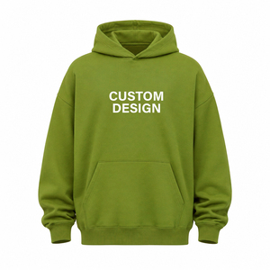 Sweat à capuche d'hiver OEM de haute qualité 100 % coton respirant, coupe oversize, uni, style streetwear, personnalisable, en molleton chenille - Product Image 5