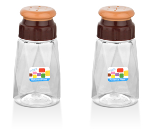 Reliance Plast Plastic Spice <b>Shakers</b> Set with Black Lid and White Dispenser Top for Kitchen Use - Product Image 3