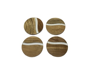 เป็นมิตรกับสิ่งแวดล้อมไม้เรซิ่นชากาแฟ Coaster เสื่อและแผ่นสําหรับบ้านโรงแรมร้านอาหารบนโต๊ะอาหาร Designer เรซิ่น Coasters สําหรับเครื่องดื่ม - Product Image 1