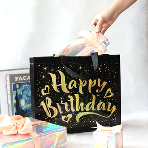 Premium Custom Logo Kraft Paper Candle Carrier <b>Bags</b> with Glossy Lamination Durable Handles and Eco Friendly Reusable Gift - Product Image 1