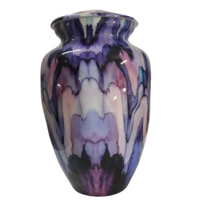 Urna Funeraria de Aluminio con Acabado Esmaltado Azul Estilo Americano para Cenizas Humanas Adultas, 10 Pulgadas, Urna Moderna para Funeral y Memorial - Product Image 3
