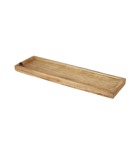 Plateau de service long en bois de manguier et d'acacia naturel, fait main, décoratif - Product Image 2