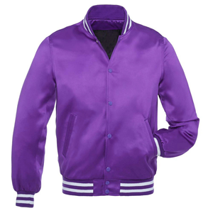 Chaqueta Bomber de Satén para Hombre, Elegante, Cómoda, de Alta Calidad, Ideal para Uso Casual, Transpirable, Chaqueta Varsity - Product Image 1