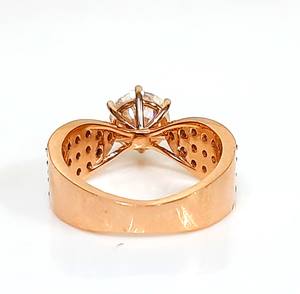 Bague de fiançailles en diamant Djewels, or 14 carats, diamant de laboratoire taille brillant, certifié IGI, style féminin de luxe, prix de gros imbattable - Product Image 3