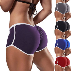 High Waist Vintage Button Rivet Athletic Gym Workout Sports Shorts Women <b>Seamless</b> <b>Legging</b> Running Yoga Shorts Oxford Fabric - Product Image 1
