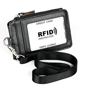 Factory Own Manufacturer Id <b>Badge</b> Holder With Neck Lanyard Working Id Holder Ridge Custom Minimalist Wallet - Product Image 2