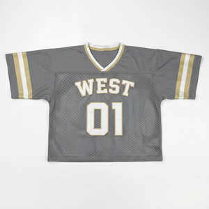 เสื้อฟุตบอลอเมริกัน WASPS สีเขียว คอวี แขนสั้น ระบายอากาศได้ดี สำหรับผู้ใหญ่ แบบยูนิเซ็กซ์ พิมพ์ลายสกรีน 01 โลโก้ด้านหน้า - Product Image 5